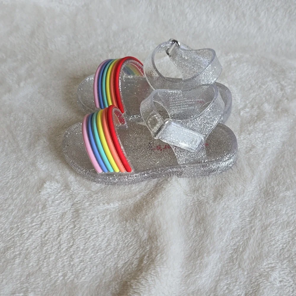 Carter’s  rainbow jelly sandals size‎ 4